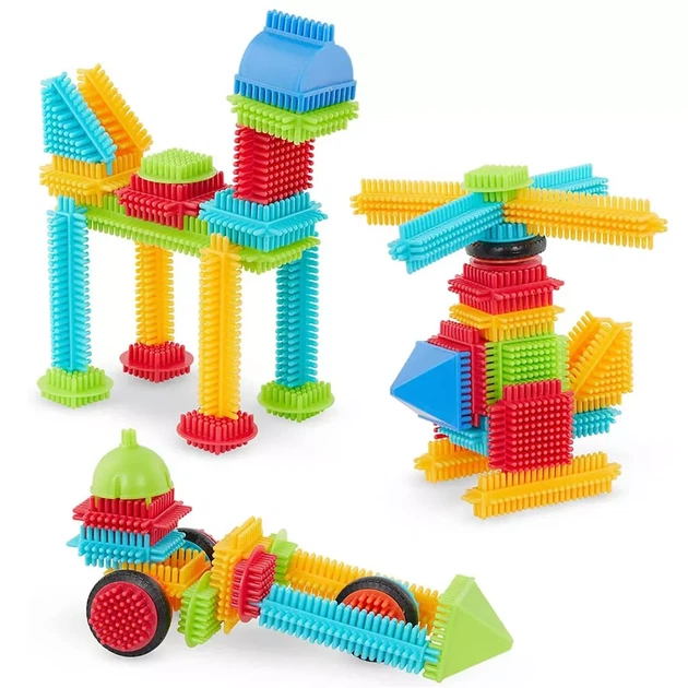 Конструктор Battat Lite Bristle Blocks Строитель 56 дет (BT3070Z) - изображение 2