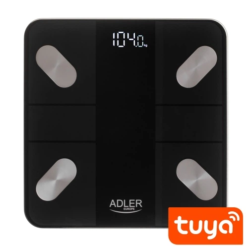 Smart-ваги Adler AD 8186 Black — Bluetooth, Tuya та 18 показників тіла - зображення 2