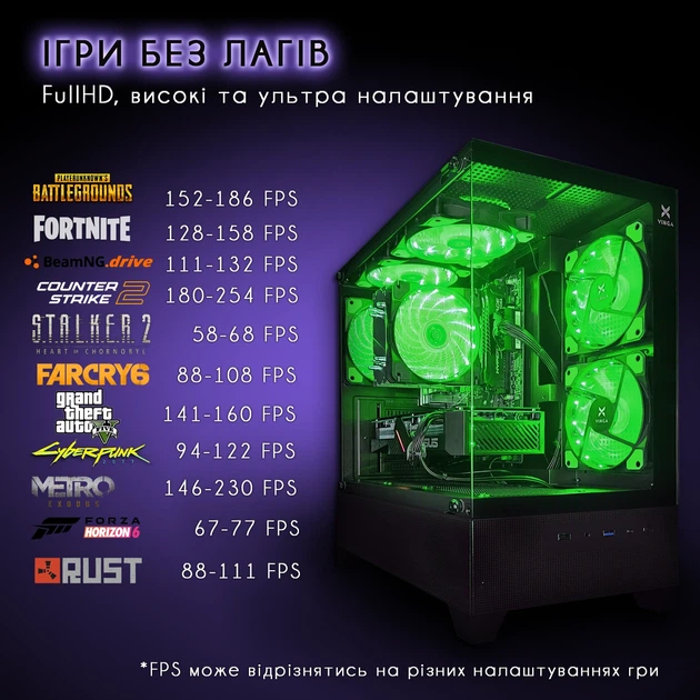 Комп'ютер VSIM збірка v11 -- AMD Ryzen 5 5500 / RAM 16 Gb DDR4 / SSD 512Gb / Nvidia GTX1080Ti 11Gb - Фото 3 Комп'ютер VSIM збірка v11 -- AMD Ryzen 5 5500 / RAM 16 Gb DDR4 / SSD 512Gb / Nvidia GTX1080Ti 11Gb - зображення 3