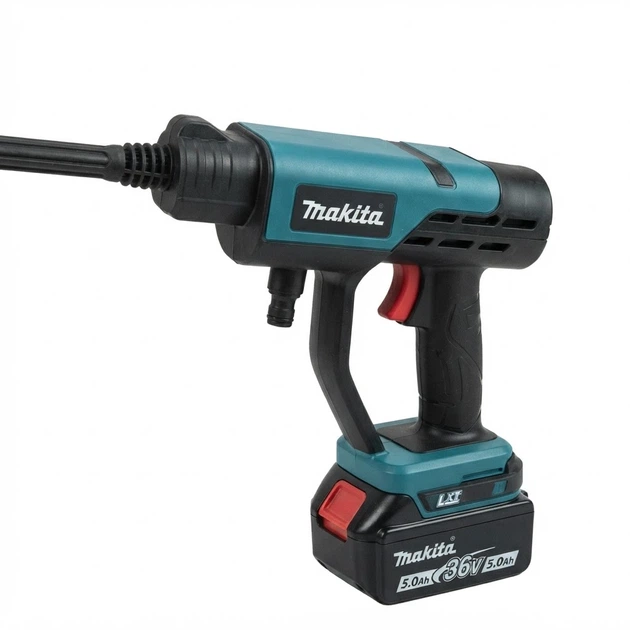 Мойка для авто Makita DHW201Z аккумуляторная 36 В 6 А·ч беспроводная 30 бар аппарат высокого давления 230 л/ч с 6 режимами шлангом 5 м кейсом для мойки машины велосипеда садовой техники - Фото 6 Мойка для авто Makita DHW201Z аккумуляторная 36 В 6 А·ч беспроводная 30 бар аппарат высокого давления 230 л/ч с 6 режимами шлангом 5 м кейсом для мойки машины велосипеда садовой техники - изображение 6