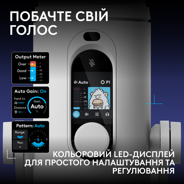 Микрофон Logitech G Yeti 2 USB White (988-000592) - изображение 4