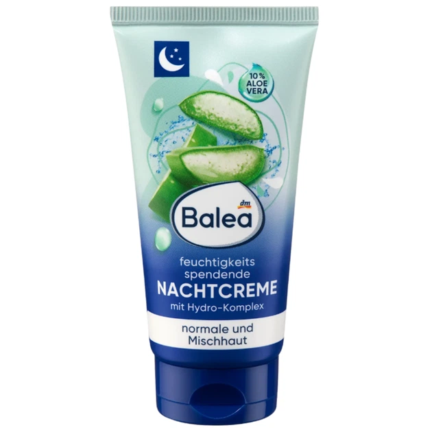Ночной увлажняющий крем для лица Balea nachtecreme с 10% алоэ вера, 50 мл - изображение 3