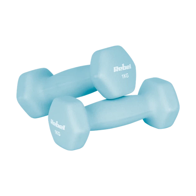Гантели REBEL ACTIVE Neoprene HEX 2x1kg (RBA-2330-1) - изображение 2