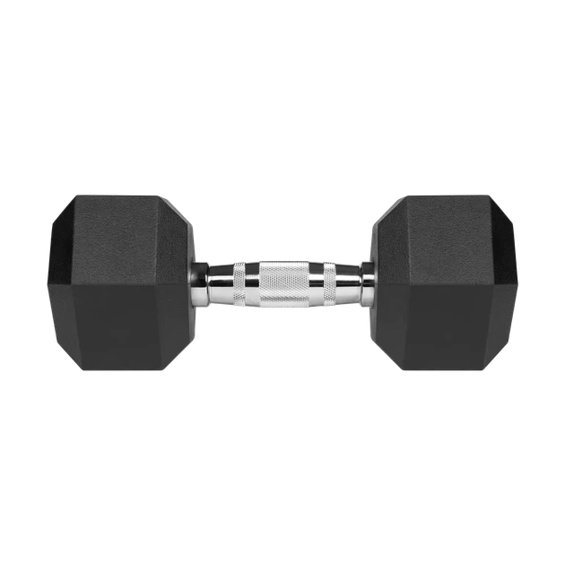 Гантелі REBEL ACTIVE HEX гумовані 2x10 кг (RBA-2325-10) - зображення 4
