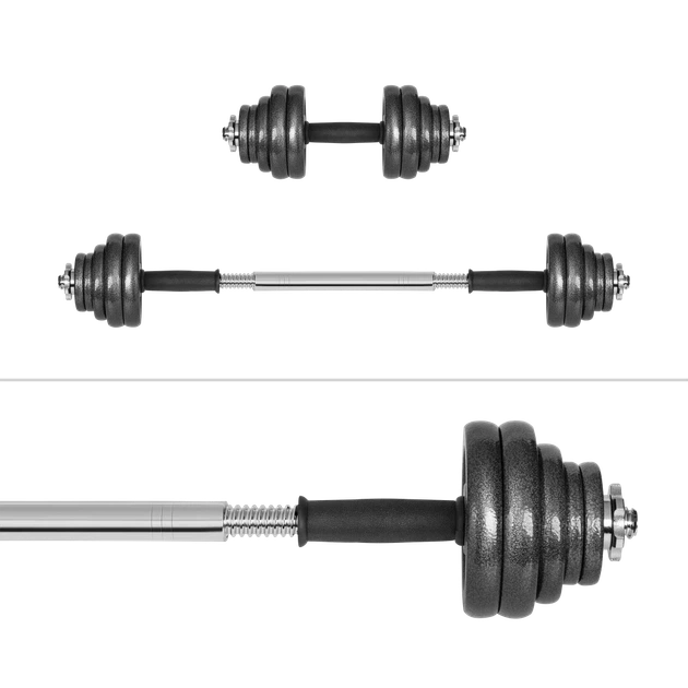 Гантели чугунные регулируемые REBEL ACTIVE 30 кг с чемоданом и грифом - Фото 4 Гантели чугунные регулируемые REBEL ACTIVE 30 кг с чемоданом и грифом - изображение 4