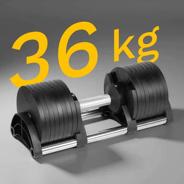 Гантель регулируемая REBEL ACTIVE 36 кг шаг 2 кг (RBA-2332-36) - Фото 5 Гантель регулируемая REBEL ACTIVE 36 кг шаг 2 кг (RBA-2332-36) - изображение 5