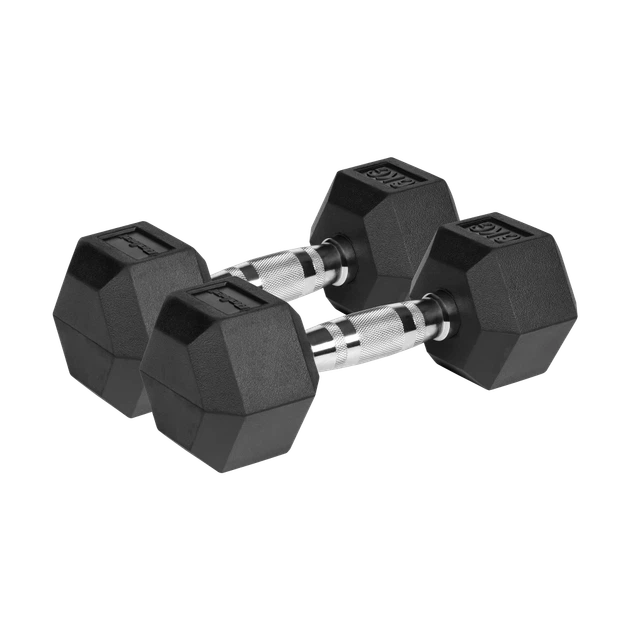 Гантелі REBEL ACTIVE HEX гумовані 2x6 кг (RBA-2325-06) - Фото 1 Гантелі REBEL ACTIVE HEX гумовані 2x6 кг (RBA-2325-06) - зображення 1