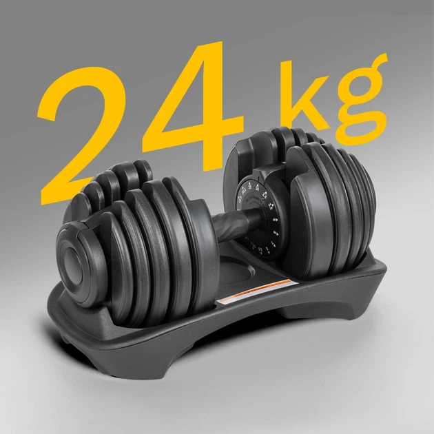 Гантель чавунна регульована автоматична 24 кг REBEL ACTIVE (RBA-2303) - Фото 6 Гантель чавунна регульована автоматична 24 кг REBEL ACTIVE (RBA-2303) - зображення 6