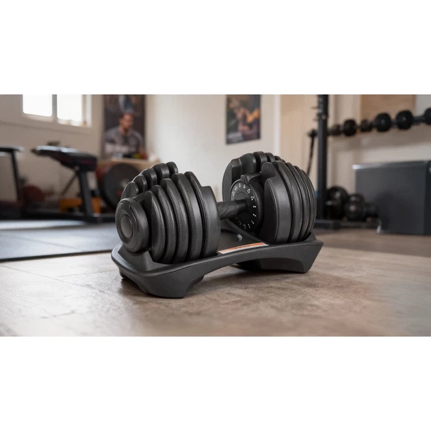 Гантель чавунна регульована автоматична 24 кг REBEL ACTIVE (RBA-2303) - Фото 12 Гантель чавунна регульована автоматична 24 кг REBEL ACTIVE (RBA-2303) - зображення 12