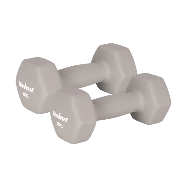 Гантелі REBEL ACTIVE Neoprene HEX 2x4kg (RBA-2330-4) - Фото 1 Гантелі REBEL ACTIVE Neoprene HEX 2x4kg (RBA-2330-4) - зображення 1