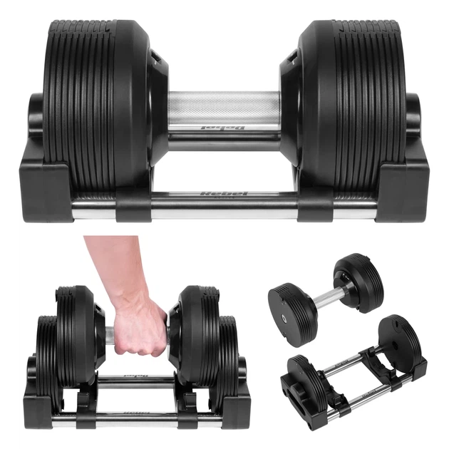 Гантель регульована REBEL ACTIVE 24 кг крок 1 кг (RBA-2331-24) - Фото 12 Гантель регульована REBEL ACTIVE 24 кг крок 1 кг (RBA-2331-24) - зображення 12