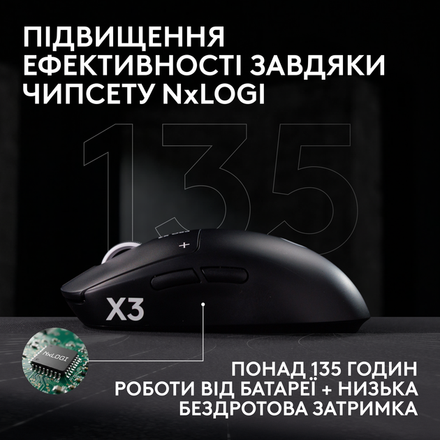 Миша Logitech G Pro X3 Superstrike Lightspeed Wireless Pink Eclipse (L910-007827) - Фото 6 Миша Logitech G Pro X3 Superstrike Lightspeed Wireless Pink Eclipse (L910-007827) - зображення 6