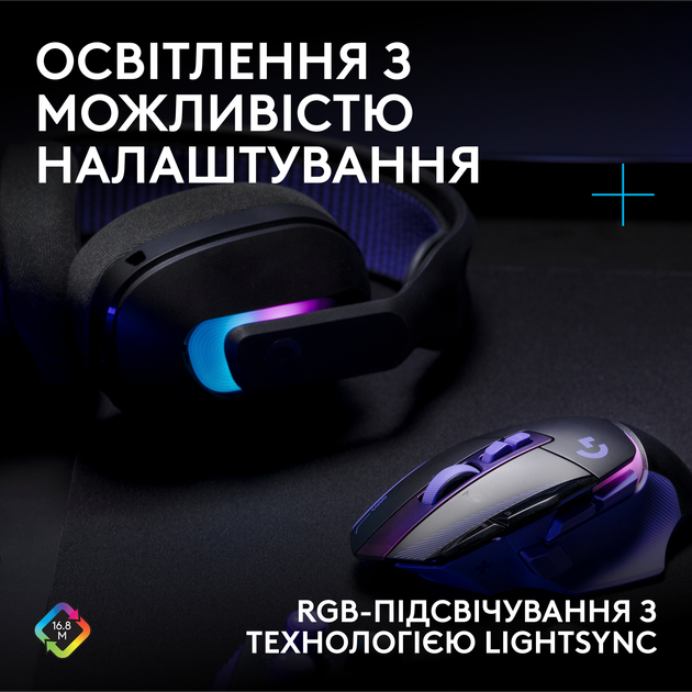 Миша Logitech G502 X Plus Lightspeed RGB Wireless Dark Lilac (L910-007810) - зображення 7