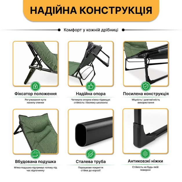 Металлическая раскладная кровать LEOBRO Green LB-FB-S1-GRN с матрасом - изображение 5