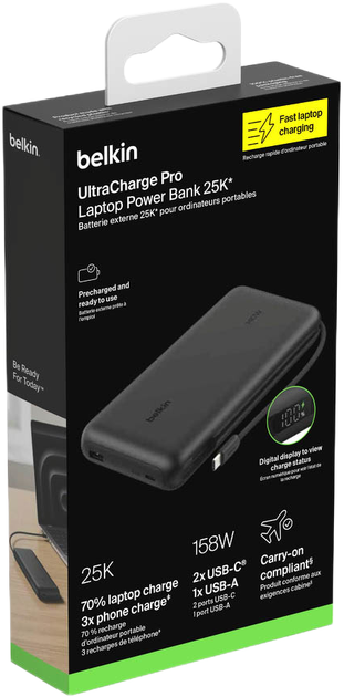 Powerbank Belkin UltraCharge Pro 25000 mAh 140W Black (BPB039HQBK) - obraz 4