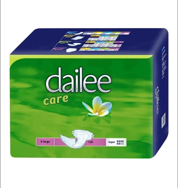 Підгузки для дорослих Dailee Care Super Extra Large 30 шт - Фото 1 Підгузки для дорослих Dailee Care Super Extra Large 30 шт - зображення 1