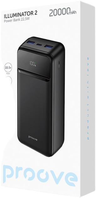 УМБ Proove Illuminator 2 20000mAh 22.5W Black (6901118899354) - зображення 3