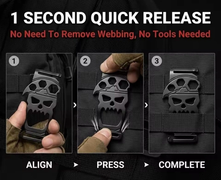 Мультитул-клипса брелок Bottle Opener Tool на рюкзак сумку - изображение 4