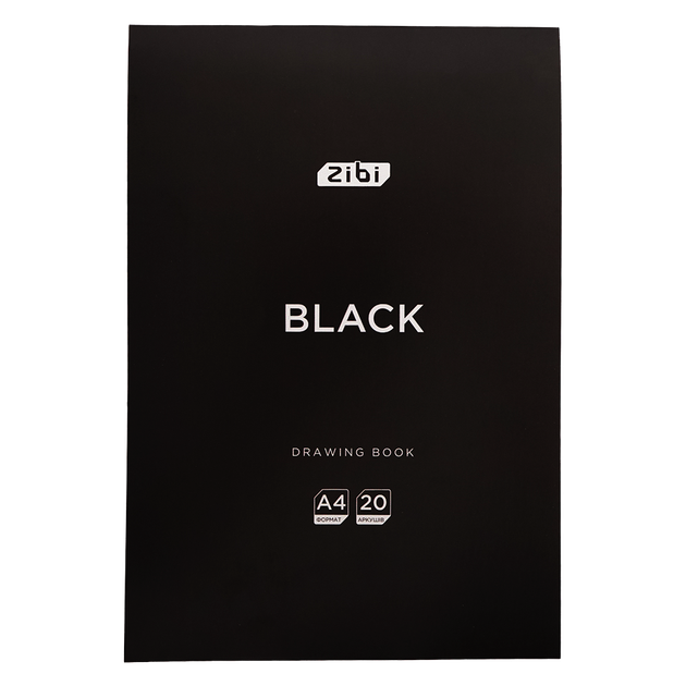 Альбом для малювання 20арк. склейка ZiBi KIDS Line 1465-01 BLACK (5) /ZB.1465-01/ - Фото 1 Альбом для малювання 20арк. склейка ZiBi KIDS Line 1465-01 BLACK (5) /ZB.1465-01/ - изображение 1