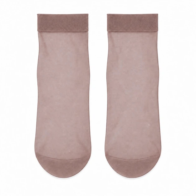 Капроновые носки женские тонкие прозрачные короткие one size кофейный - изображение 2