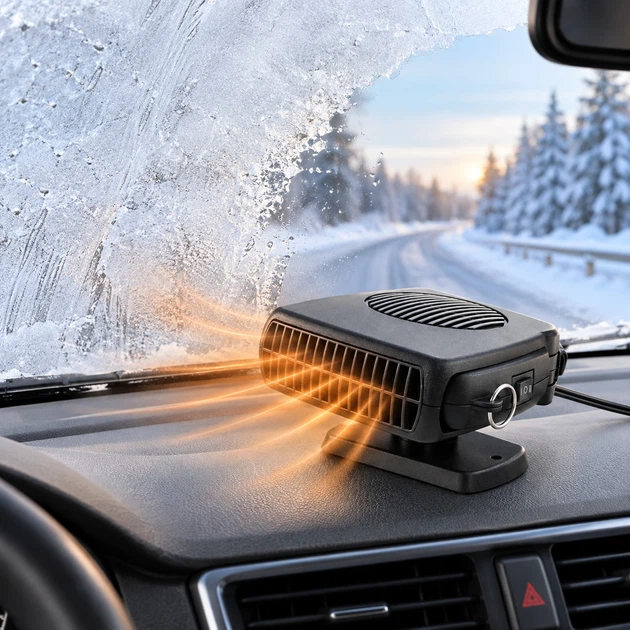Автомобильный обогреватель Auto Heater Fan 703 12V 200 Вт, тепловентилятор от прикуривателя с режимом обдува для салона - изображение 4