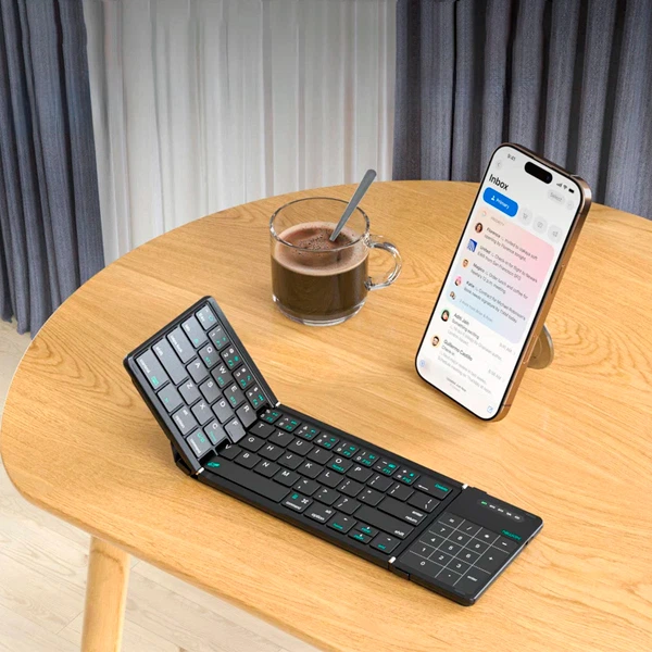 Беспроводная складная клавиатура Nillkin Cube Pocket NKF01 (Тачпад, Цифровой блок, Черный) - изображение 3