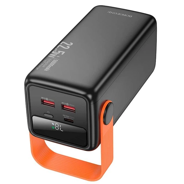 УМБ портативне зарядне Power Bank Borofone Magnifico BJ66 400000mAh, 2 USB, Type-C, QC, чорне - зображення 5