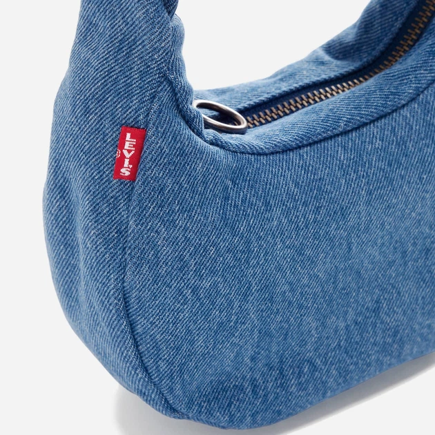 Сумка багет женская тканевая маленькая Levi's 883445277 Синяя (1162177685) - изображение 4