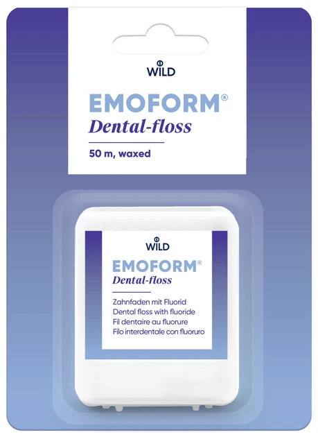 Зубний флос Dr. Wild Emoform вощений з фторидом натрію 50 м