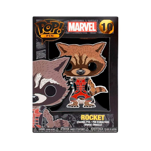 Пін Funko Pop серії «Marvel» – Єнот Ракета - Фото 1 Пін Funko Pop серії «Marvel» – Єнот Ракета - зображення 1