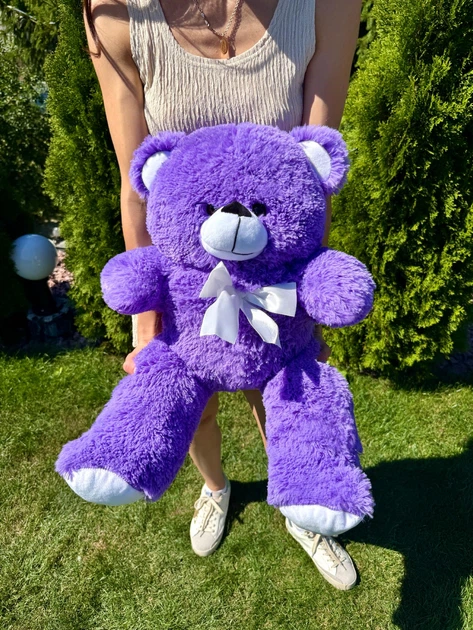 М'яка іграшка BigMishki плюшевий ведмедик Томмі 65 фіолетовий - Фото 5 М'яка іграшка BigMishki плюшевий ведмедик Томмі 65 фіолетовий - зображення 5