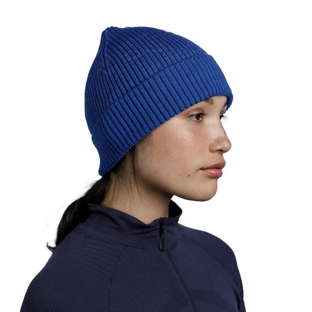 Шапка Buff Merino Active Beaney Solid Cobalt - изображение 7