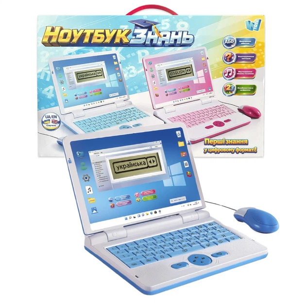 Дитячий навчальний ноутбук 73693 (блакитний) WToys - Фото 1 Дитячий навчальний ноутбук 73693 (блакитний) WToys - изображение 1
