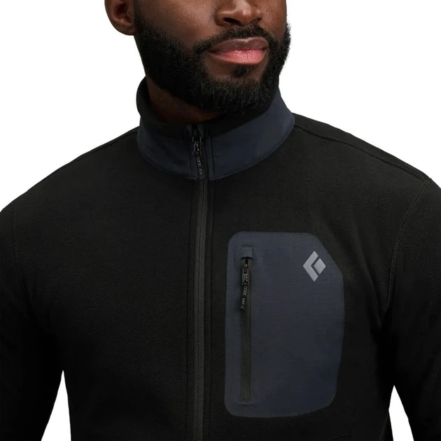 Кофта флісова чоловіча Black Diamond M RiftFZ Fleece Jacket, Black/Black (S) - изображение 3