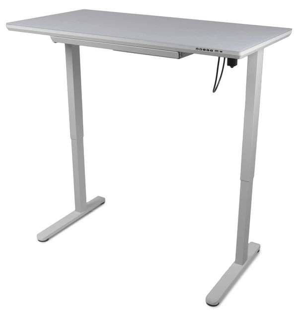 Регульований стіл Barsky StandUp white glass 1200*600 BST-12new - Фото 2 Регульований стіл Barsky StandUp white glass 1200*600 BST-12new - зображення 2