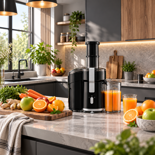 Соковыжималка SilverCrest SFE 450 C3 Black 450 Вт Центробежная соковыжималка для фруктов и овощей - изображение 8