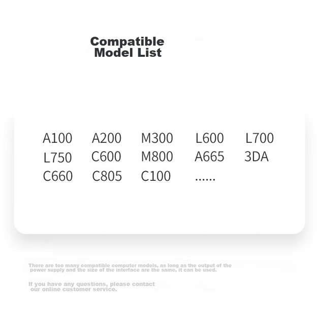 Блок живлення для ноутбука Mryc Toshiba, 19V 3.95A 75W, підходить для комп'ютерів L600 L700 L750 L510 L630, шнур живлення для зарядного пристрою, 5.5*2.5 - зображення 11