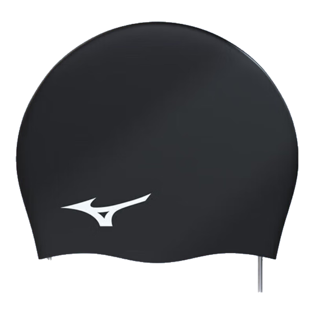 Шапочка для плавания MIZUNO, унисекс, водонепроницаемая, для взрослых с длинными волосами, защита ушей, не сдавливает, увеличенного размера, профессиональная силиконовая шапочка N2CW1S02, черная. - изображение 4