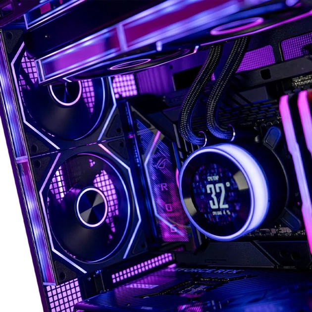 Вентилятор для корпуса Aigo Aurora Z13 PRO Black Anti-Leaf ARGB 5v3-Pin с синхронизацией с материнской платой, 12 см, PWM-управлением температурой и неограниченным зеркальным отображением - зображення 3
