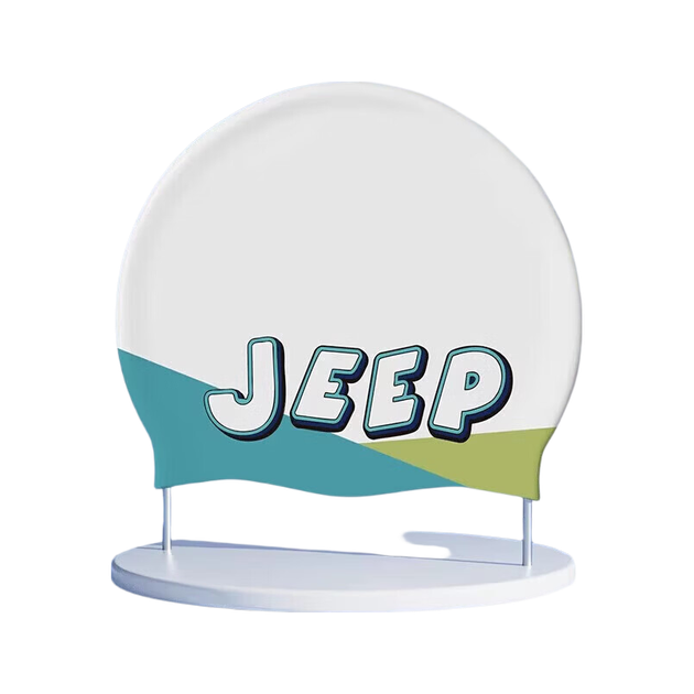 Детская плавательная шапочка Jeep, профессиональная водонепроницаемая шапочка для защиты ушей, не сдавливающая кожу, для девочек и мальчиков, с милыми мультяшными силиконовыми буквами зеленого цвета. - изображение 4