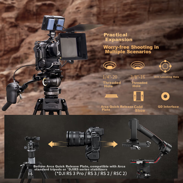 Комплект расширения SmallRig 4523 для Nikon Z6 III, Night Owl, подходит для беззеркальной камеры Nikon Z6 III, ручная рукоятка, комплект для фото- и видеосъемки, L-образная площадка для камеры, аксессуары для кроличьей клетки. - Фото 6 Комплект расширения SmallRig 4523 для Nikon Z6 III, Night Owl, подходит для беззеркальной камеры Nikon Z6 III, ручная рукоятка, комплект для фото- и видеосъемки, L-образная площадка для камеры, аксессуары для кроличьей клетки. - изображение 6