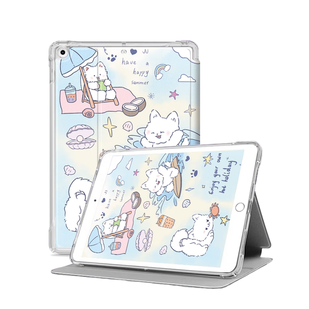 Чехол для планшета Apple iPad 10.2" 2021/2020/2019/Air 10.5" 2019 Qiaojiejie Yellow Print - Фото 4 Чехол для планшета Apple iPad 10.2" 2021/2020/2019/Air 10.5" 2019 Qiaojiejie Yellow Print - изображение 4