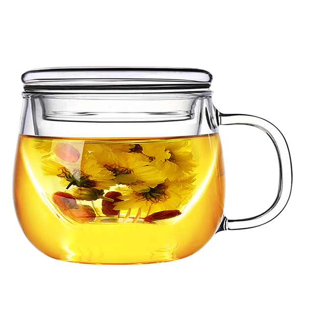 Прозрачная чайная чашка Fuguang с внутренним вкладышем, кружка-заварник, офисная стеклянная бутылка для воды, 350 мл - изображение 4
