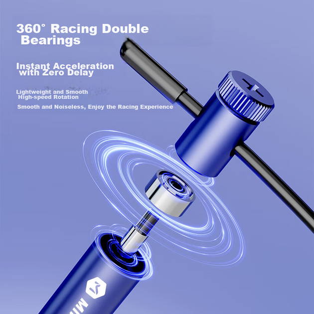Скакалка Mike's Recommended Bearing Speed Jump Rope из стальной проволоки для взрослых, для фитнеса, похудения, тренировок, соревнований и экзаменов. - изображение 6