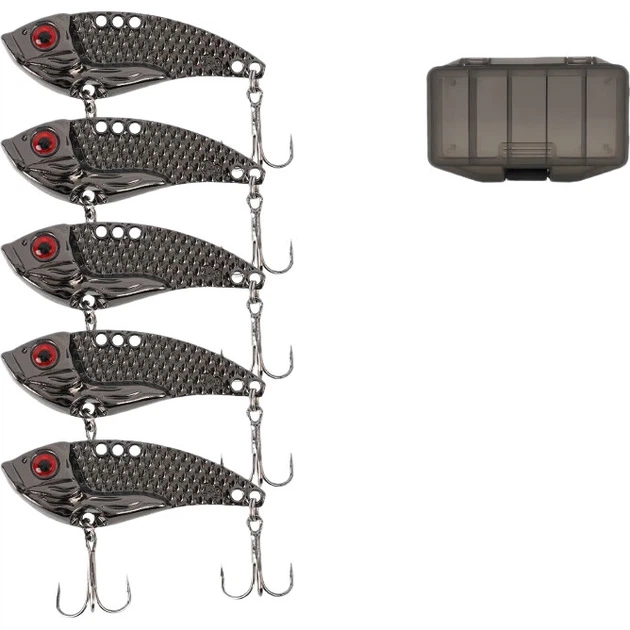 Штучна приманка Erciyuan Lure Fishing Spoon VIB Full Water Column Search для використання в прісній та солоній воді, 14 г - зображення 3