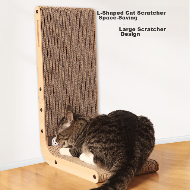 Crazy Owner Cat Scratchboard Gnide вертикальна настінна міцна велика кішка диван іграшка гофрований папір scratcher - зображення 12
