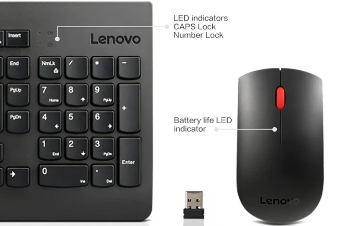 Комплект клавіатура та миша Lenovo Essential Wireless Keyboard and Mouse Combo Gen2 Ukraine - зображення 2