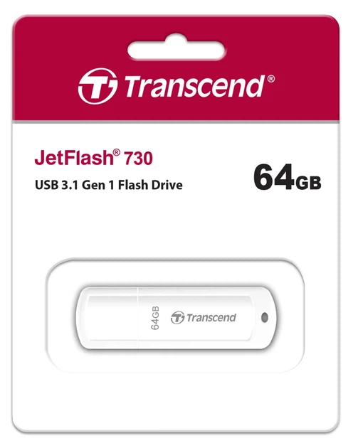 Накопитель Transcend 64GB USB 3.1 Type-A JetFlash 730 Белый - изображение 4