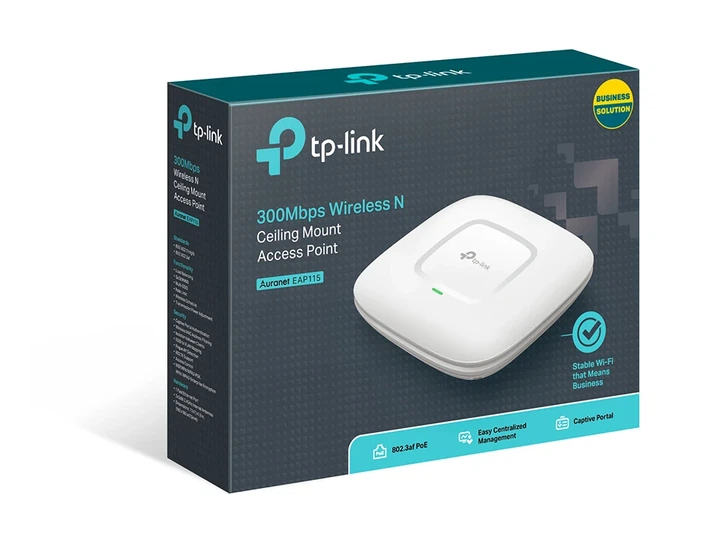Точка доступа TP-LINK EAP115 N300, 1хFE LAN, PoE - изображение 4