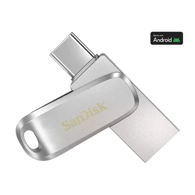 Накопитель SanDisk металлический 512 ГБ USB 3.2 Type-A Type-C Серебряный - изображение 10